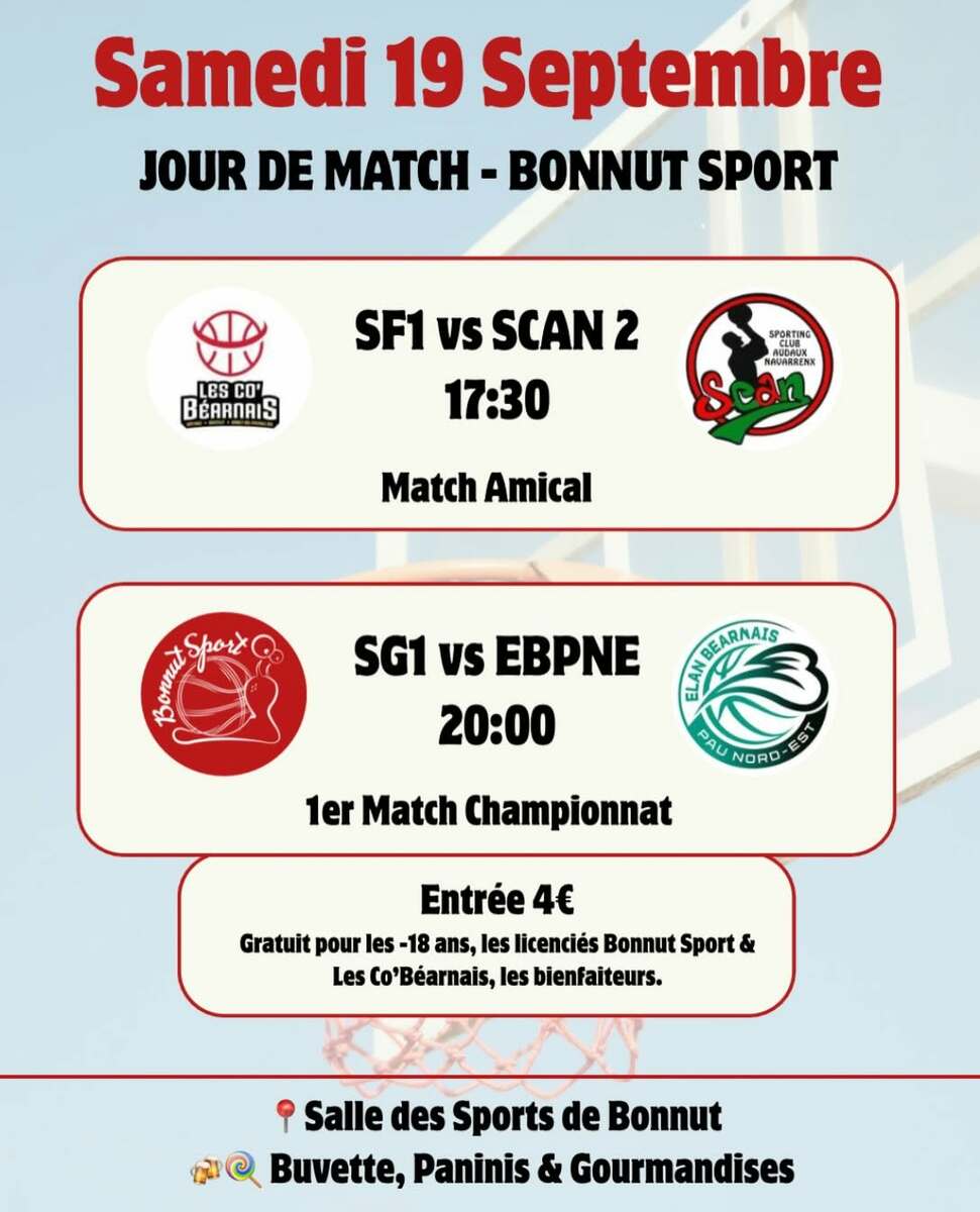 19 Septembre : Jour de Match à Bonnut !