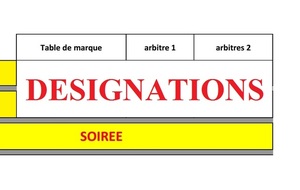 DESIGNATIONS DU 29/30 SEPTEMBRE