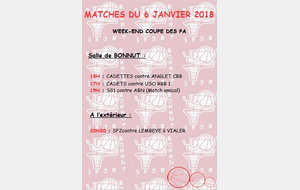 MATCHES DU 6 JANVIER